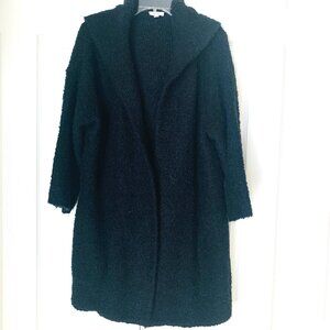 Soft by Joie Bouclé Hooded Cardigan Wool Blend Oversized Open Front Sweater Sz S